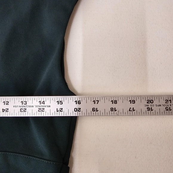 Calvin Klein Jumpsuit Womens 8 Dark Green Belted Wide Leg Sleeveless Stretch - Picture 6 of 13